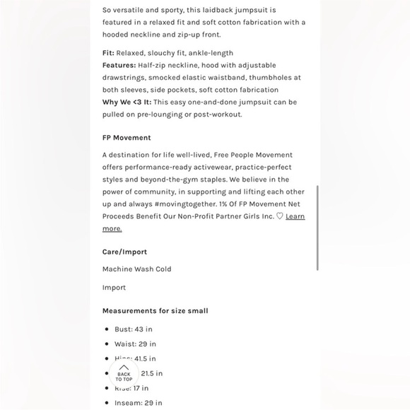 Free People Training Day Jumpsuit Size Medium NWT - Picture 6 of 15